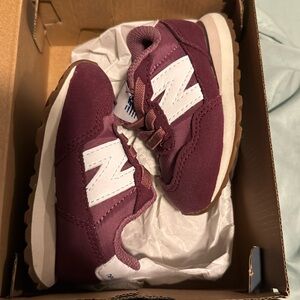 New Balance 237 Bungee Lace Purple Sneakers Infant 4